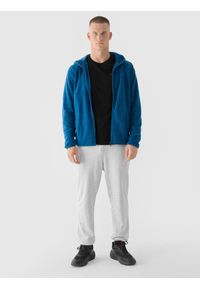 4f - 4F Polar regular z kapturem męski - turkusowy XXL. Typ kołnierza: kaptur. Kolor: turkusowy. Materiał: polar. Wzór: gładki. Sezon: zima. Sport: narciarstwo, turystyka piesza, wspinaczka, snowboard #2