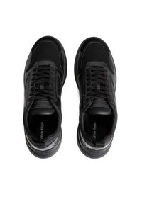 Calvin Klein Sneakersy Low Top Lace Up Mix HM0HM01044 Czarny. Kolor: czarny. Materiał: skóra