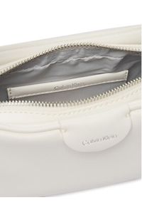 Calvin Klein Torebka Emblem Trio Top Handle Camera Ba LV04F3370G Biały. Kolor: biały. Materiał: skórzane #3