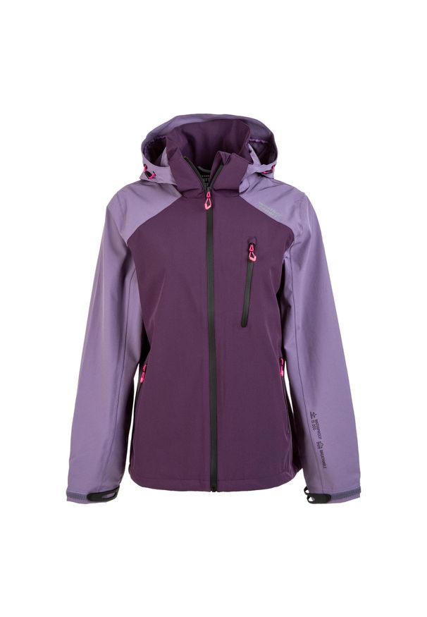 Kurtka przeciwdeszczowa damska Weather Report AWG Camelia W-PRO 15000. Kolor: wielokolorowy, fioletowy, różowy. Sport: turystyka piesza