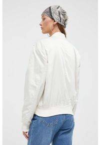 Hollister Co. kurtka bomber damski kolor beżowy przejściowa. Kolor: beżowy. Materiał: poliester #2