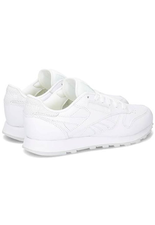 Buty do chodzenia damskie Reebok Leather Face. Zapięcie: sznurówki. Kolor: biały. Materiał: materiał, skóra, syntetyk. Szerokość cholewki: normalna. Sport: turystyka piesza