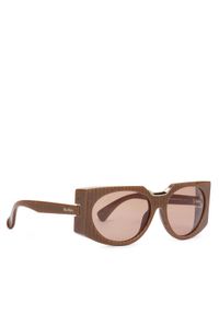 Max Mara Okulary przeciwsłoneczne MM0123 56E Brązowy. Kolor: brązowy