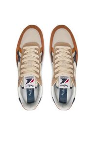 Pepe Jeans Sneakersy Brit Mix M PMS40006 Brązowy. Kolor: brązowy