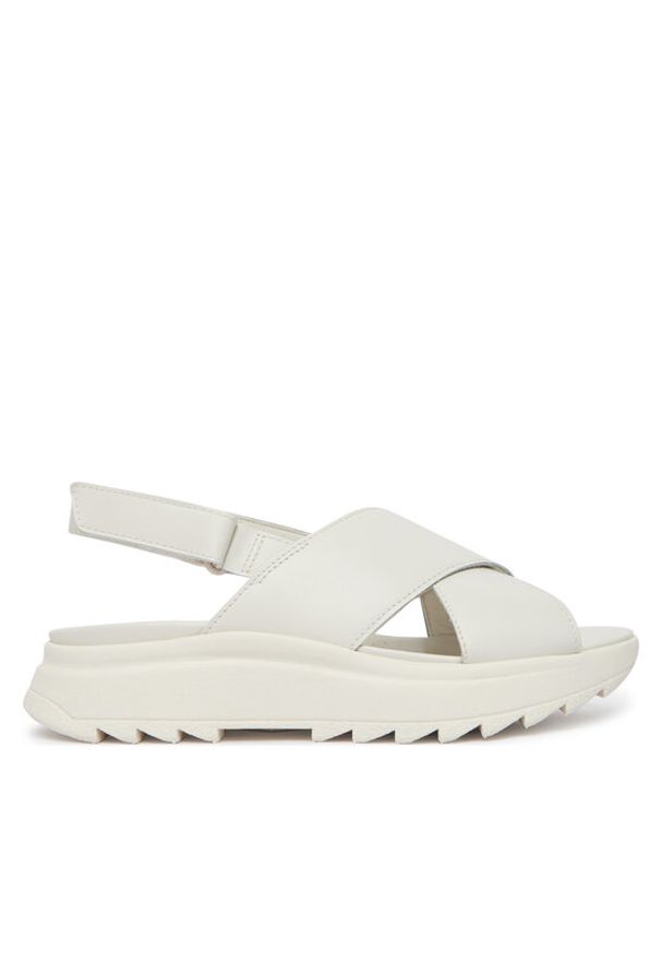 Clarks Sandały DashLite Wish 26186583 Biały. Kolor: biały. Materiał: skóra