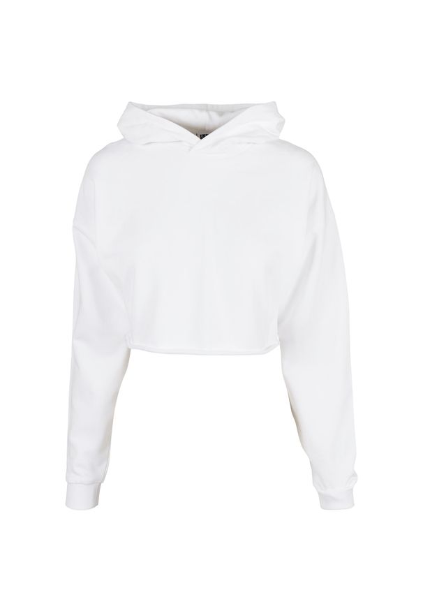 Bluza oversize dla kobiet duże rozmiary Urban Classics. Typ kołnierza: kaptur. Kolor: biały