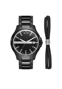 Armani Exchange Zegarek Hampton AX7134SET Czarny. Kolor: czarny