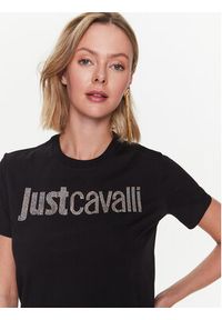 Just Cavalli T-Shirt 74PBHE01 Czarny Regular Fit. Kolor: czarny. Materiał: bawełna #5