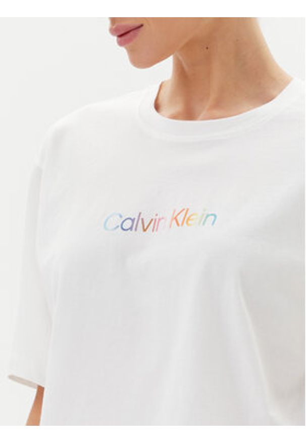 Calvin Klein Underwear T-Shirt LV00QS7470 Biały Boxy Fit. Kolor: biały. Materiał: bawełna