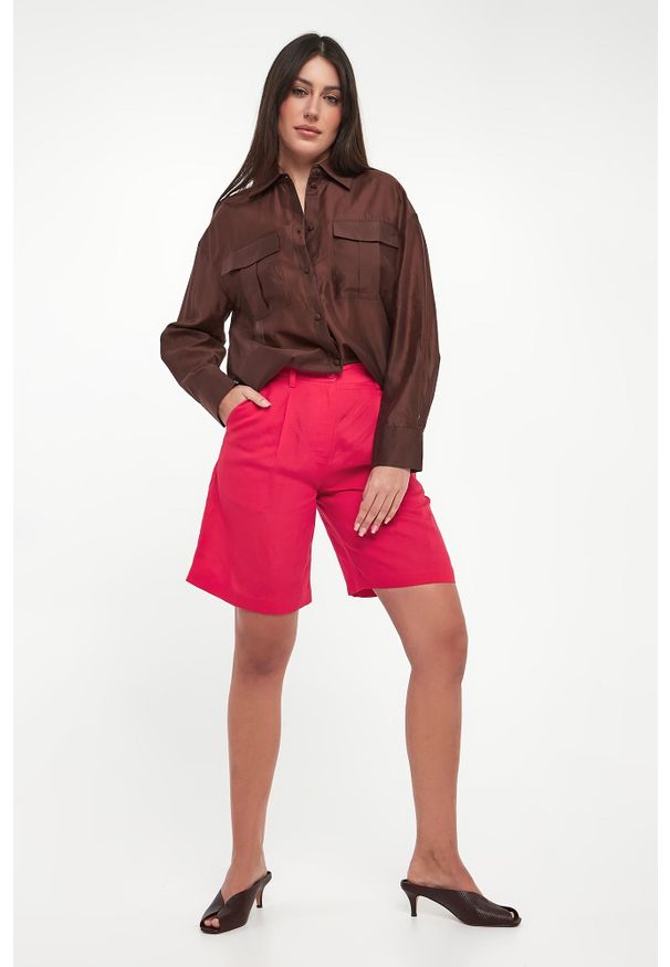 Twinset Milano - Koszula damska satynowa TWINSET ACTITUDE. Materiał: satyna