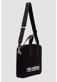 Karl Lagerfeld - KARL LAGERFELD Czarna aktówka K/rsg Briefcase Nylon. Kolor: czarny. Materiał: nylon #4