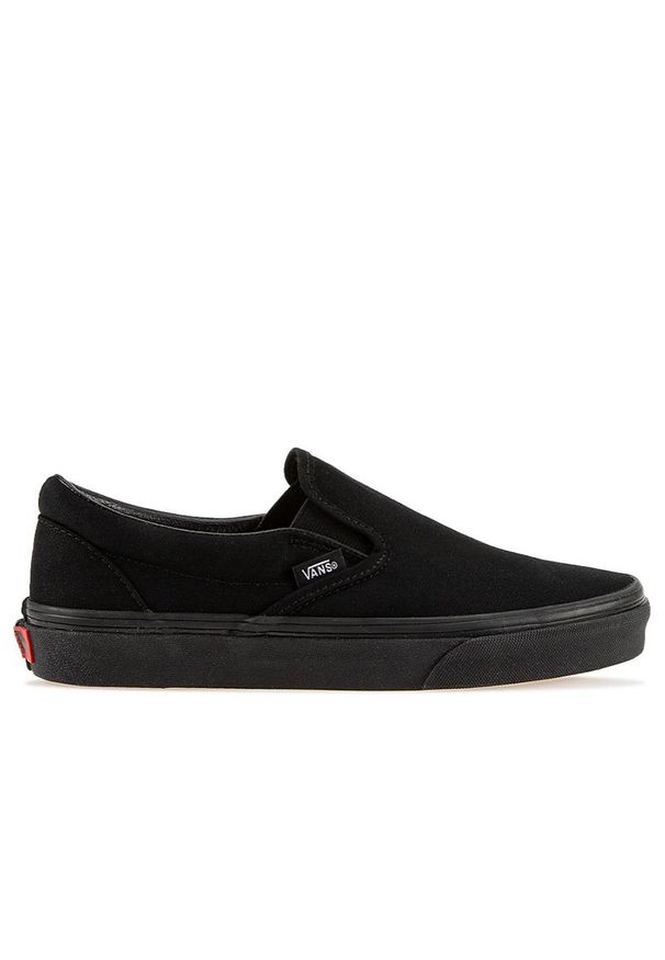 Buty Vans Classic Slip-On VN000EYEBKA1 - czarne. Okazja: na co dzień. Zapięcie: bez zapięcia. Kolor: czarny. Materiał: guma, materiał. Szerokość cholewki: normalna. Model: Vans Classic