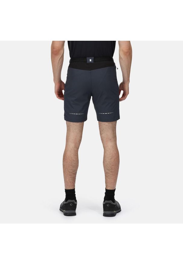 Regatta - Spodenki Mountain Shorts II. Kolor: wielokolorowy, czarny, szary. Materiał: materiał