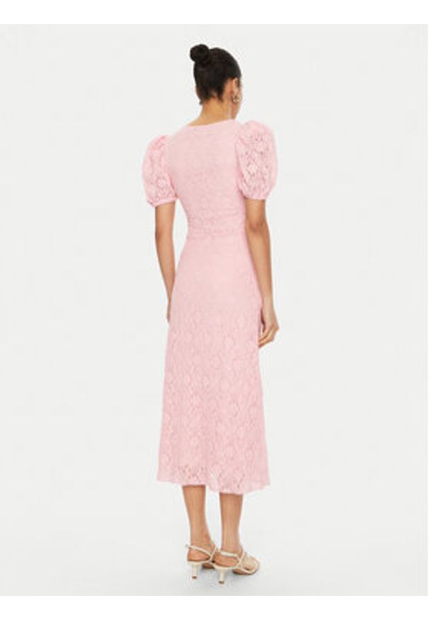 ROTATE Sukienka koktajlowa 114148 Różowy Regular Fit. Kolor: różowy. Materiał: bawełna. Styl: wizytowy