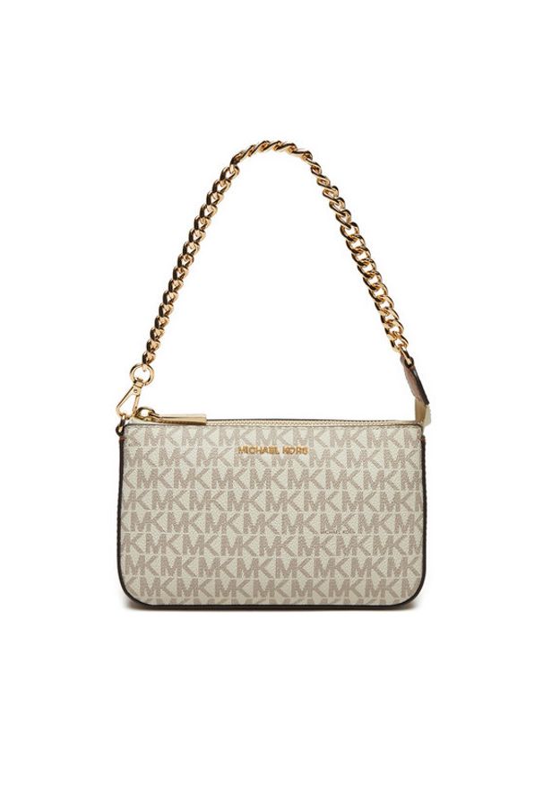 Michael Kors Torebka Jet Set 32F1GJ6W6B Beżowy. Kolor: beżowy. Materiał: skórzane