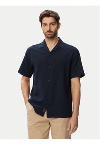 Jack & Jones Koszula Global Waffle Resort 12295551 Granatowy Relaxed Fit. Kolor: niebieski. Materiał: bawełna #1