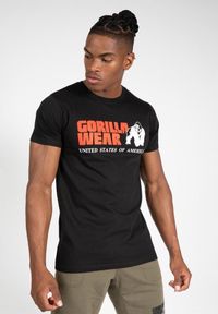 GORILLA WEAR - Classic Koszulka - Czarny. Kolor: czerwony, wielokolorowy, czarny. Sport: fitness