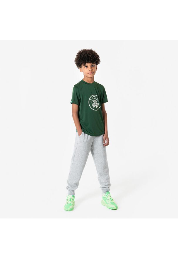 TARMAK - Koszulka do koszykówki dla dzieci Tarmak NBA TS 900. Kolor: zielony. Materiał: materiał, poliester. Sport: koszykówka
