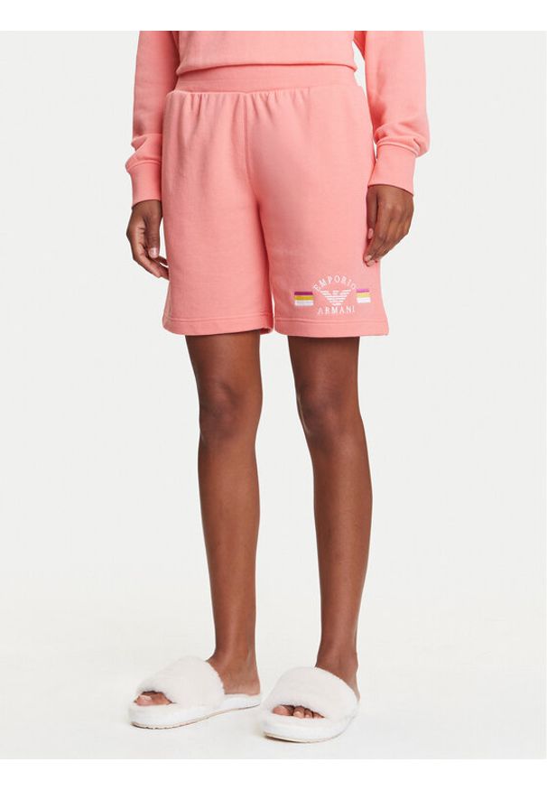 Emporio Armani Underwear Szorty sportowe EW000496 AF10882 U4019 Różowy Loose Fit. Kolor: różowy. Materiał: bawełna