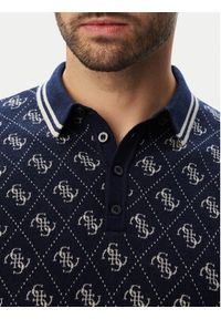 Guess Polo M6YR10 Z0915 Granatowy Regular Fit. Typ kołnierza: polo. Kolor: niebieski. Materiał: syntetyk #4