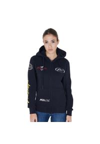 POOL'S - Bluza z kapturem unisex z logo. Typ kołnierza: kaptur. Kolor: niebieski. Materiał: polar, bawełna