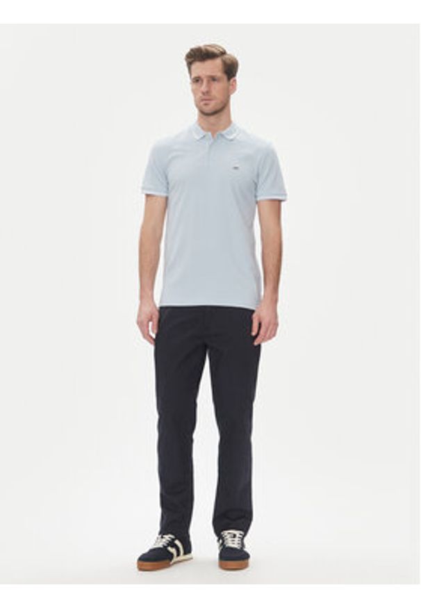 Lee Polo Pique 112363784 Błękitny Regular Fit. Typ kołnierza: polo. Kolor: niebieski. Materiał: bawełna