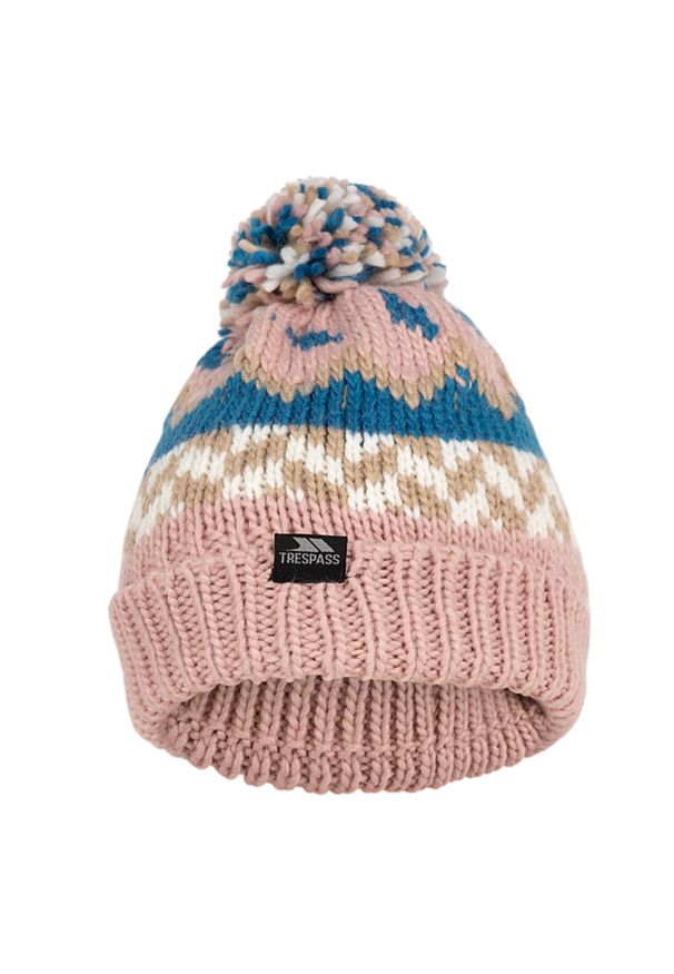 TRESPASS - Czapka Dziecięca Twiglet Chunky Knit Fleece Lined Hat. Kolor: niebieski, wielokolorowy, różowy. Sezon: zima. Styl: sportowy