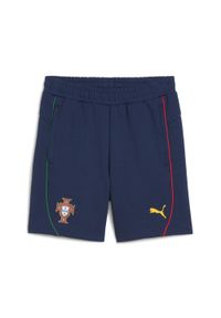 Puma - Młodzieżowe szorty Portugalia Casuals PUMA Persian Blue Sunny Yellow. Kolor: niebieski, wielokolorowy, żółty. Sport: piłka nożna