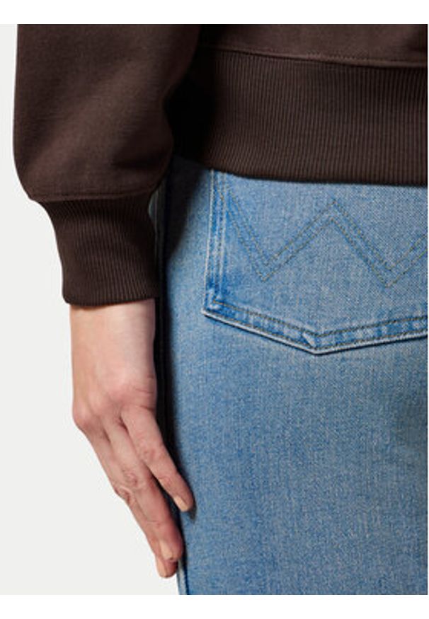 Wrangler Bluza 112356458 Brązowy Regular Fit. Kolor: brązowy. Materiał: bawełna
