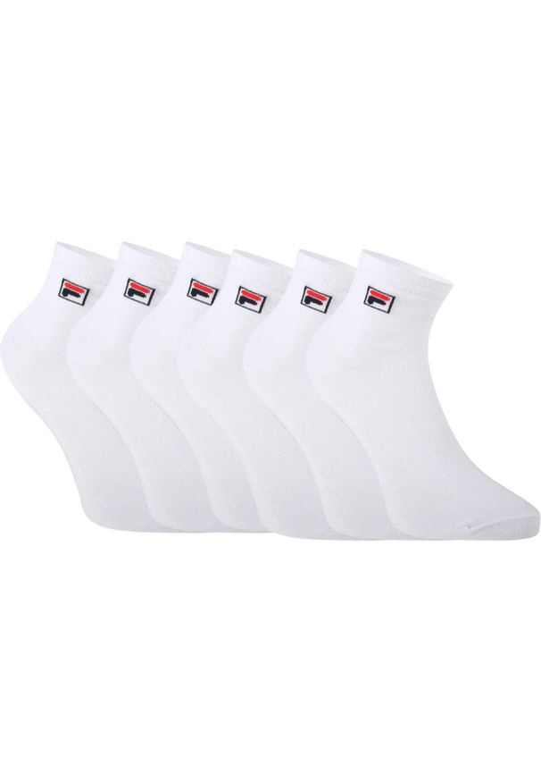 Fila Skarpetki Quarter 6-pack Unisex Białe 43-46. Kolor: biały
