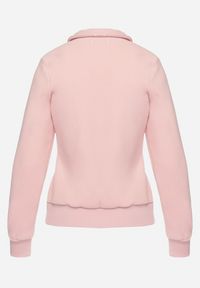 Born2be - Różowa Bluza Polarowa z Szerokim Kołnierzem Natila. Kolor: różowy. Materiał: polar. Styl: sportowy #6