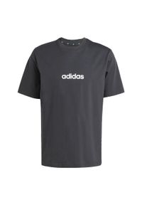 Adidas - Koszulka Essentials Linear Single. Kolor: biały, wielokolorowy, czarny