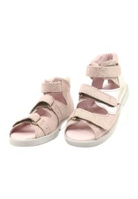 Sandałki wysokie profilaktyczne Mazurek 291 pink-silver różowe srebrny. Kolor: różowy, wielokolorowy, srebrny