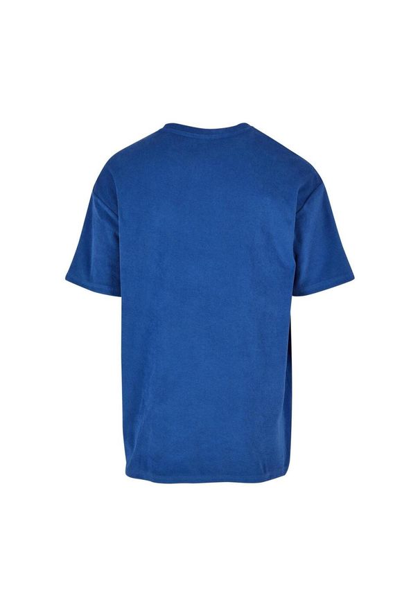 Urban Classics - T-shirt Męski Tkanina Ręcznikowa. Kolor: niebieski. Materiał: tkanina