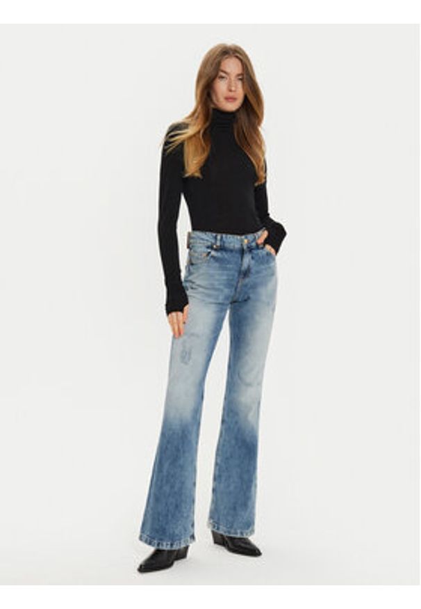 Just Cavalli Jeansy 77PAB513 Niebieski Flare Fit. Kolor: niebieski