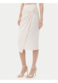Rinascimento Spódnica midi CFC0123489003 Beżowy Regular Fit. Kolor: beżowy. Materiał: syntetyk