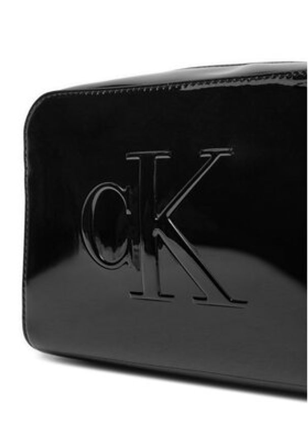 Calvin Klein Jeans Torebka Sculpted Camera Bag Im K60K613054 Czarny. Kolor: czarny. Materiał: skórzane