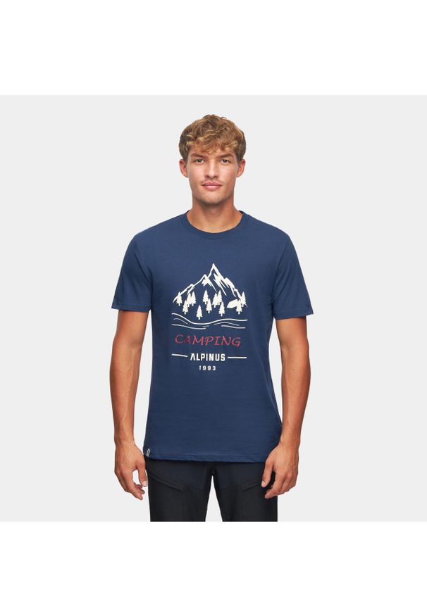 Koszulka trekkingowa męska Alpinus Polaris granatowa. Kolor: niebieski
