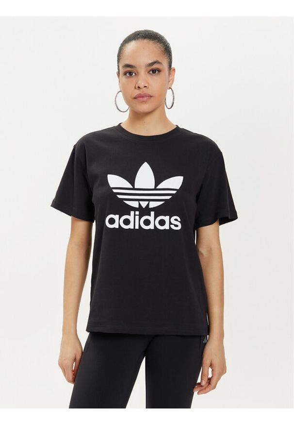 Adidas - adidas T-Shirt Trefoil IR9533 Czarny Regular Fit. Kolor: czarny. Materiał: bawełna