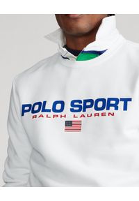 Ralph Lauren - RALPH LAUREN - Biała bluza bez kaptura Polo Sport. Typ kołnierza: polo, bez kaptura. Kolor: biały. Materiał: tkanina, prążkowany. Wzór: nadruk. Styl: sportowy #5
