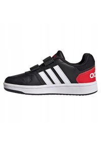 Adidas - Buty adidas Hoops 2.0 C Jr FY9442 czarne. Zapięcie: rzepy. Kolor: czarny. Materiał: guma, syntetyk, skóra. Szerokość cholewki: normalna. Wzór: gładki, paski #2