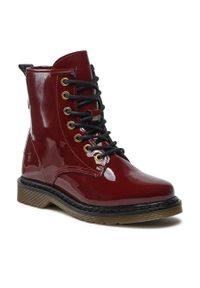 Botki Salamander 32-37201-33 Vino. Kolor: czerwony. Materiał: lakier, skóra #1
