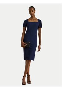 Lauren Ralph Lauren - LAUREN RALPH LAUREN Sukienka koktajlowa 253P08759001 Granatowy Slim Fit. Kolor: niebieski. Materiał: wiskoza, syntetyk. Styl: wizytowy #1