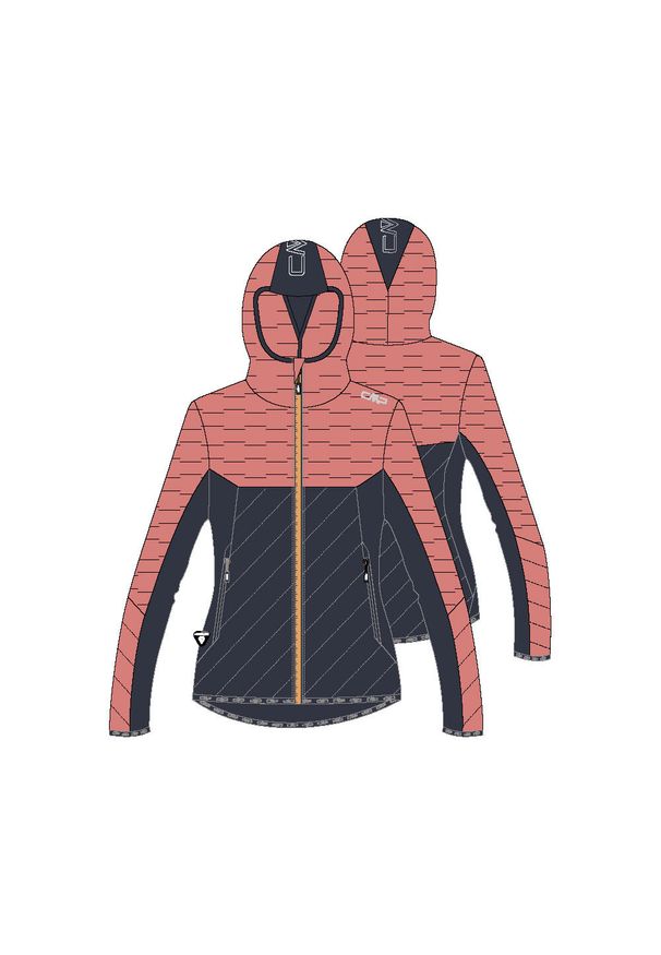 Damska kurtka z kapturem CMP Unlimitech. Typ kołnierza: kaptur. Kolor: różowy. Materiał: puch. Sport: turystyka piesza