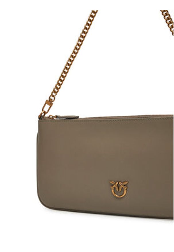 Pinko - PINKO Torebka Horizontal Flat PE 25 PCPL 102747 A0F1 Szary. Kolor: szary. Materiał: skórzane