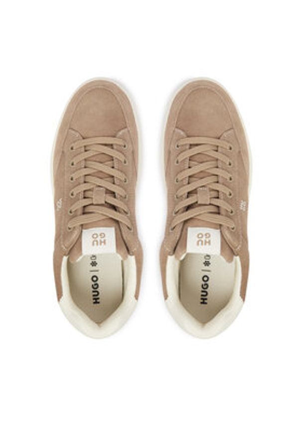 Hugo - HUGO Sneakersy Lyzz 50563581 Brązowy. Kolor: brązowy. Materiał: skóra, zamsz