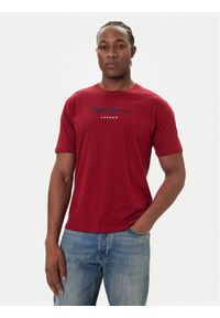 Pepe Jeans T-Shirt Eggo N PM509979 Czerwony Regular Fit. Kolor: czerwony. Materiał: bawełna