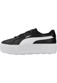 Buty do chodzenia dla dzieci Puma Karmen L JR. Zapięcie: sznurówki. Kolor: czarny. Materiał: skóra, materiał. Szerokość cholewki: normalna. Sport: turystyka piesza