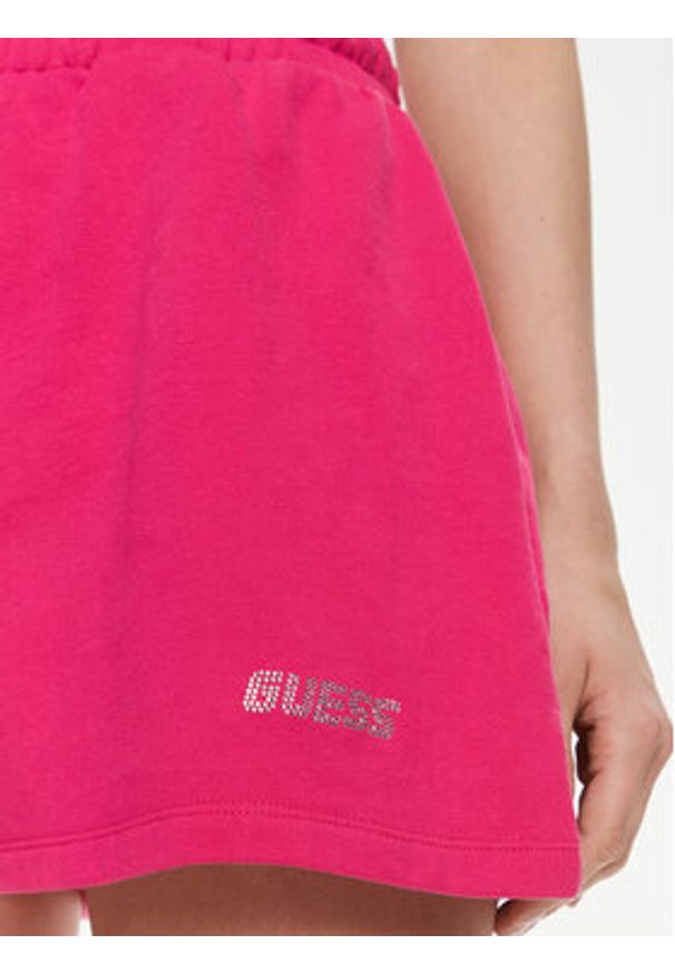 Guess Szorty sportowe Eleanora V4RD04 KC5O0 Różowy Relaxed Fit. Kolor: różowy. Materiał: bawełna