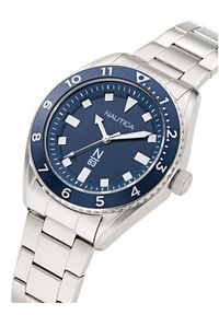 Nautica Zegarek Finn World NAPFWF407 Srebrny. Kolor: srebrny
